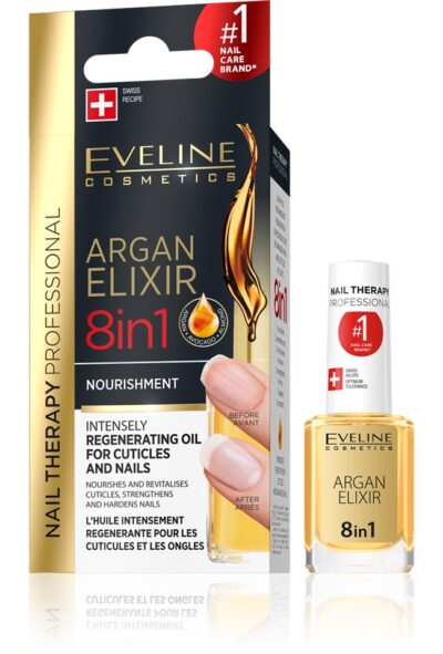 EVELINE БАЛСАМ ЗА НОКТИ ARGAN ELIXIR 8 В 1