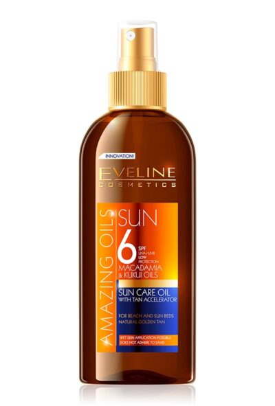 EVELINE AMAZING OILS СЛЪНЦЕЗАЩИТНО ОЛИО С УСКОРИТЕЛ ЗА ТЕН SPF 6