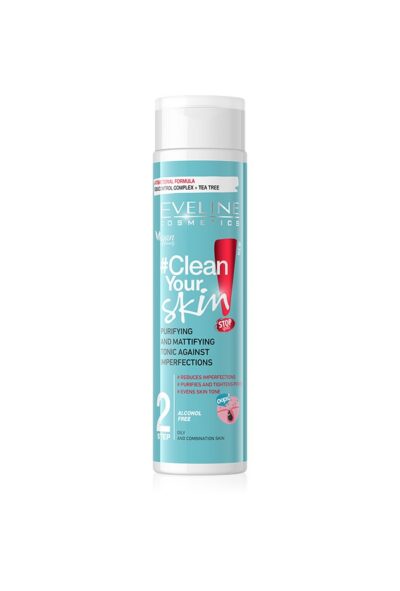 EVELINE CLEAN YOUR SKIN ДЪЛБОКО ПОЧИСТВАЩ И МАТИРАЩ ТОНИК