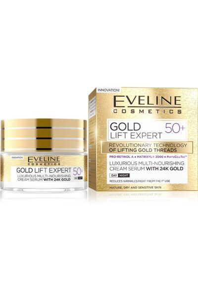 EVELINE GOLD LIFT EXPERT 50+ ДНЕВЕН И НОЩЕН КРЕМ ЗА ЛИЦЕ