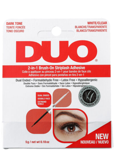 ARDELL ЛЕПИЛО ЗА МИГЛИ 2 IN 1 DUO BRUSH ON ADHESIVE DARK AND CLEAR