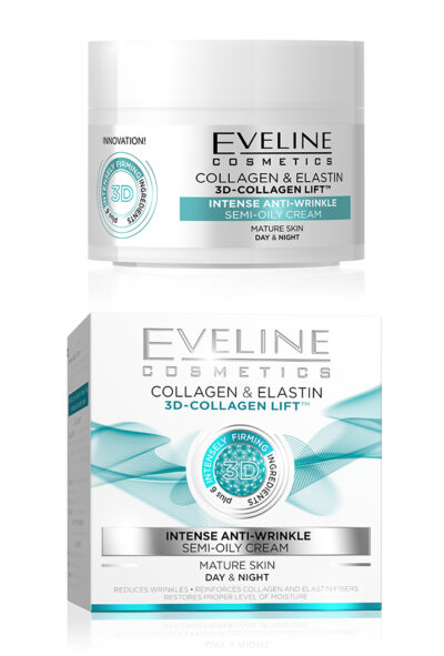 EVELINE NATURE LINE 3D COLLAGEN LIFT ДНЕВЕН И НОЩЕН КРЕМ ЗА ЛИЦЕ ПРОТИВ БРЪЧКИ
