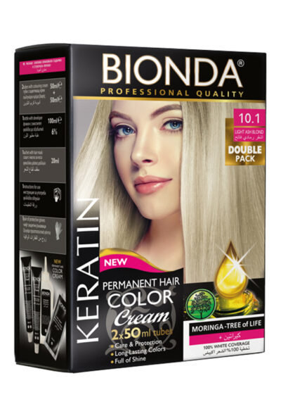 BIONDA БОЯ ЗА КОСА PROFESSIONAL DOUBLE 10,1 СВЕТЛО ПЕПЕЛНО РУС