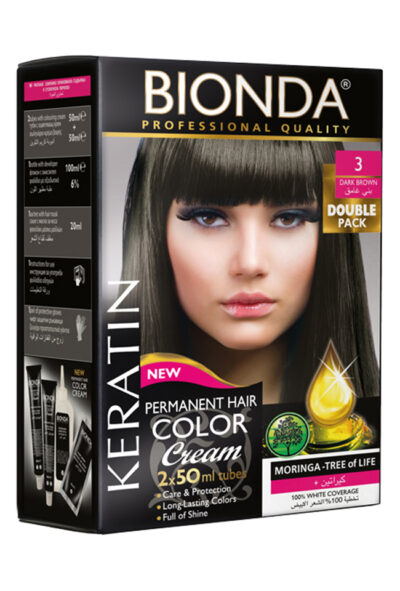 BIONDA БОЯ ЗА КОСА PROFESSIONAL DOUBLE 3 ТЪМНО КАФЯВ