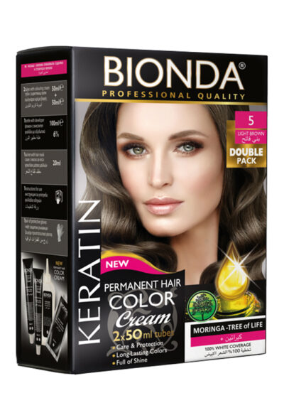 BIONDA БОЯ ЗА КОСА PROFESSIONAL DOUBLE 5 СВЕТЛО КАФЯВ