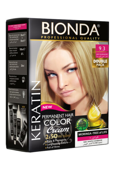 BIONDA БОЯ ЗА КОСА PROFESSIONAL DOUBLE 9,3 СВЕТЛО ЗЛАТНО РУС