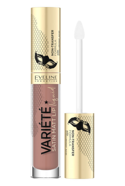 EVELINE ЧЕРВИЛО С ХИАЛУРОН - МАТОВО ТЕЧНО ЗА УСТНИ VARIETE SATIN MAT 4,5 МЛ