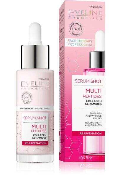 EVELINE SERUM SHOT СЕРУМ ЗА ЛИЦЕ-ШИЯ-ДЕКОЛТЕ С ПЕПТИДИ