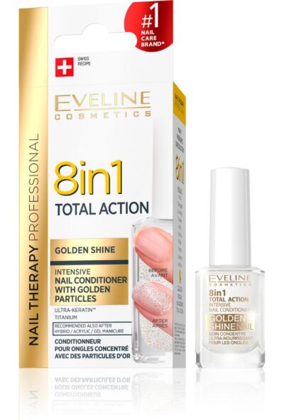 EVELINE NAILS БАЛСАМ ЗА НОКТИ 8в1 СЪС ЗЛАТНИ ЧАСТИЦИ