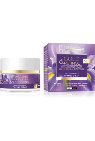 EVELINE GOLD&RETINOL СТЯГАЩ ДНЕВЕН/НОЩЕН КРЕМ ПРОТИВ БРЪЧКИ 50+