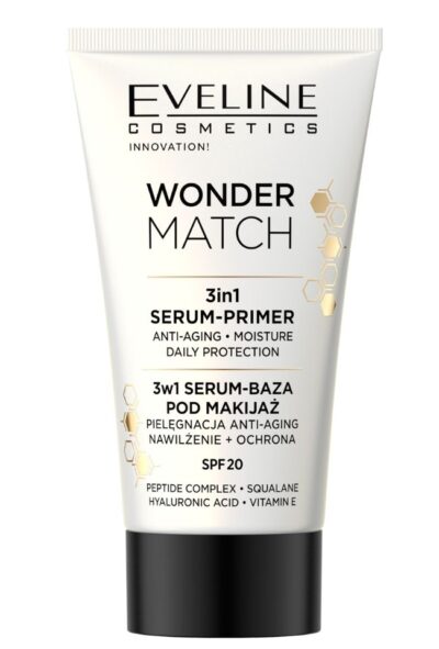 EVELINE WONDER MATCH 3В1 СЕРУМ - ПРАЙМЪР ЗА ЛИЦЕ SPF 20