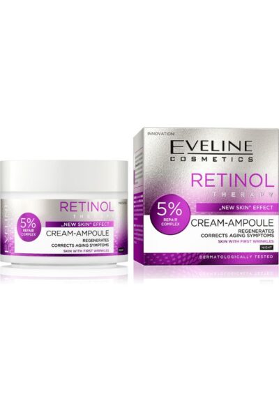 EVELINE CREAM-AMPOULE RETINOL НОЩЕН КРЕМ ЗА ЛИЦЕ ЗА ЕФЕКТ "НОВА КОЖА"