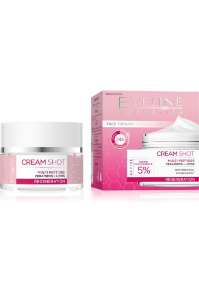 EVELINE CREAM SHOT РЕГЕНЕРИРАЩ КРЕМ ЗА ЛИЦЕ С МУЛТИПЕПТИДИ