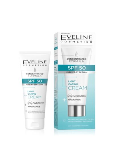 EVELINE ХИДРАТИРАЩ КРЕМ ЗА ЛИЦЕ SPF 50 С НИАЦИНАМИД