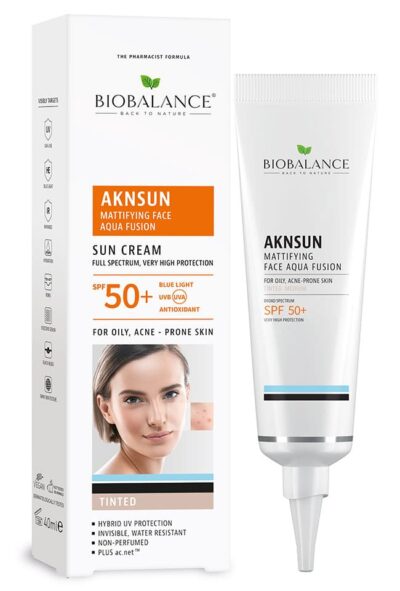 BIOBALANCE AQUA FUSION ТОНИРАН МАТИРАЩ КРЕМ ЗА ПРОБЛЕМНА КОЖА С SPF 50