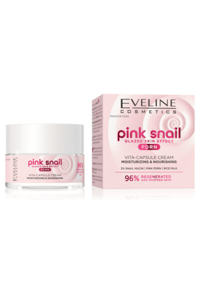 EVELINE PINK SNAIL ХИДРАТИРАЩ КРЕМ с витаминни капсули 50ml