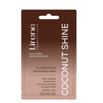 LIRENE PERFECT TAN КРЕМ ЗА ТЯЛО И ЛИЦЕ COCONUT SHINE САШЕ 12мл.